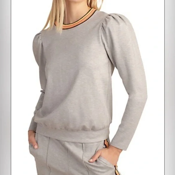 NWOT Womens Trina Turk Pouf Sleeve Sweatshirt. Size S - Picture 1 of 7